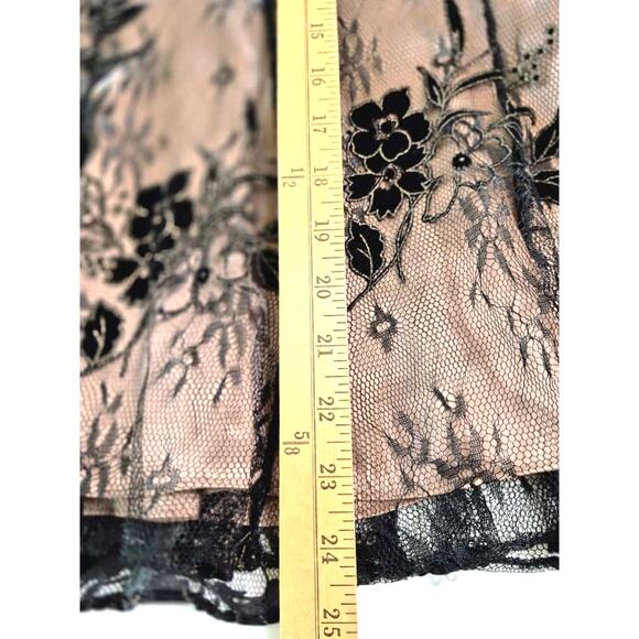 Vintage Patra Womens Skirt S 10 Med Black Lace Velvet Overlay Whimsigoth Witchy - Picture 7 of 10